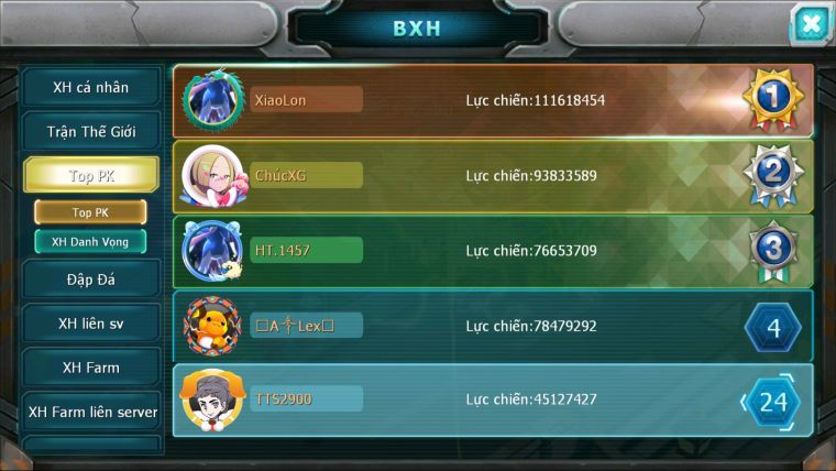 MÃ : #TTS2900 - SV 1466 - TOP 24 - HOOH CH DYNAMAX UNVOA WB BC YVETAL THẦN GIÓ BÁ CHỦ QVLD BC SƯ TỬ BC BTAA BC