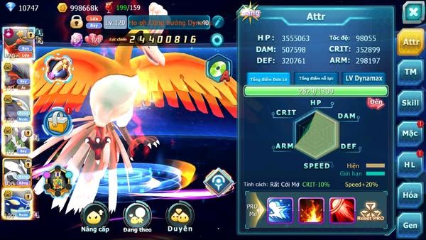 MÃ : #TTS2909 - SV 1256 - V13 - TOP26 - HOOH CH DYNAMAX YVETAL BÁ CHỦ CẶP CÁ BÁ CHỦ THẦN GIÓ BC UNVOA LUGIA BC CẶP LATI BC