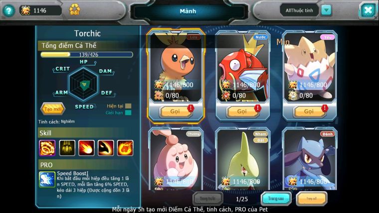 MÃ : #TTS2909 - SV 1256 - V13 - TOP26 - HOOH CH DYNAMAX YVETAL BÁ CHỦ CẶP CÁ BÁ CHỦ THẦN GIÓ BC UNVOA LUGIA BC CẶP LATI BC
