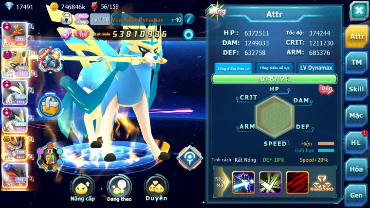 MÃ : #TTS2916 - SV 398 - TOP2-3 CHAM - V18 - TEAM BAY BĂNG MAX TRẠNG THÁI CH DYNAMAX - KIẾM DYNAMAX VUA KHIÊN MELTAN BC QUÁ NGON BUILD CRIT VỀ DỒN WHITE NGON
