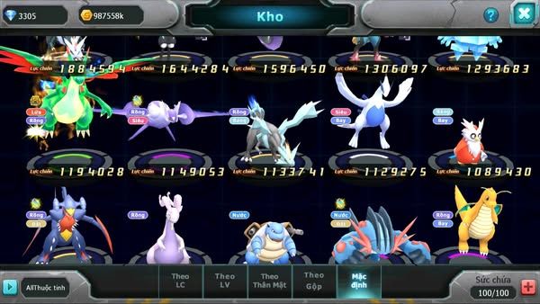 MÃ : #TTS2911 - SV1176 - V4 - 100 SÁCH - UNVOA MEW GIÁP KYOGRE ST BĂNG