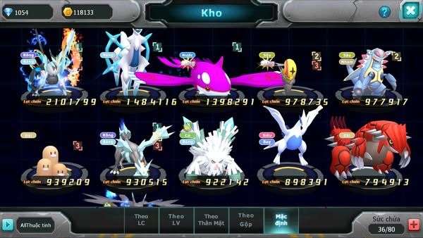 MÃ : #TTS2919 - SV1706 - TOP13 - 290 SÁCH - UNVOA ARC BĂNG KYOGRE LU\GIA AMDLO
