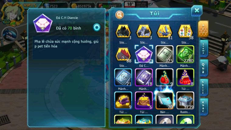 MÃ : #TTS2925 - SV 170 - V15 - TOP 14 - DIANCIE DYNAMAX HOOH DYNAMAX RAY BC THẦN GIÓ BC UNVOA WB BC QUÁ NHIỀU PET BC