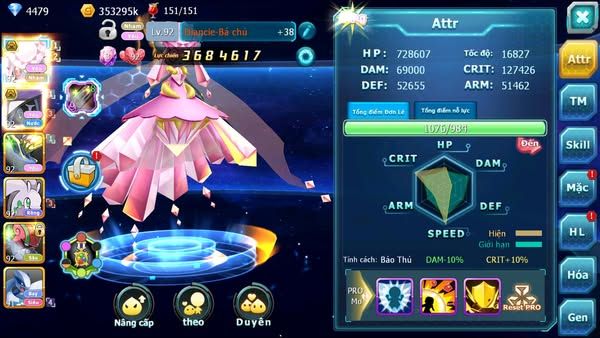 MÃ : #TTS2924 - SV 1680 - TOP8 - DIANCIE BC TAPU FINI BC XERM SƯ TỬ THÁP