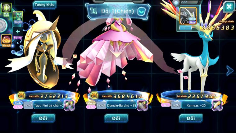 MÃ : #TTS2924 - SV 1680 - TOP8 - DIANCIE BC TAPU FINI BC XERM SƯ TỬ THÁP