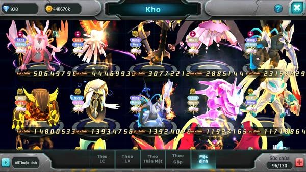 MÃ : #TTS2923 - SV 427 - TOP 9 - V14 - WHITE CH DYNAMAX HOOH CH DYNAMAX RAY BC DIANCIE DYNAMAX BLACK DYNAMAX QUÁ NHIỀU PET NGON