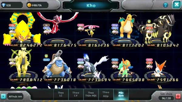 MÃ : #TTS2923 - SV 427 - TOP 9 - V14 - WHITE CH DYNAMAX HOOH CH DYNAMAX RAY BC DIANCIE DYNAMAX BLACK DYNAMAX QUÁ NHIỀU PET NGON