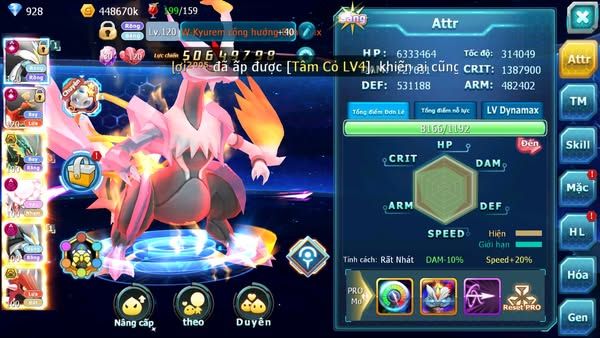 MÃ : #TTS2923 - SV 427 - TOP 9 - V14 - WHITE CH DYNAMAX HOOH CH DYNAMAX RAY BC DIANCIE DYNAMAX BLACK DYNAMAX QUÁ NHIỀU PET NGON