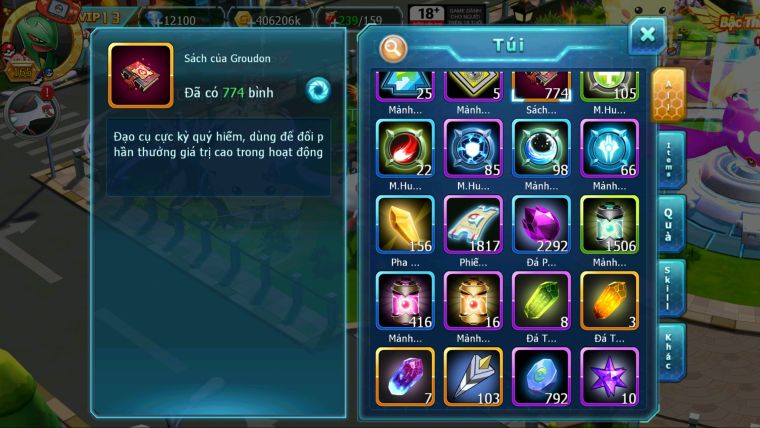 MÃ : #TTS2922 - SV 1584 - V13 - TOP29 - 774 SÁCH - LUGIA CỘNG HƯỞNG HOOH BÁ CHỦ THẦN GIÓ BÁ CHỦ CẶP LATI BC