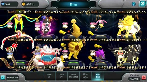 MÃ : #TTS2929 - SV 289 - TOP 2-3 CHAM - DIANCIE - HOOH - PALKIA CỘNG HƯỞNG DYNAMAX RAY BC W DYNAMAX NHIỀU PET BC NGON