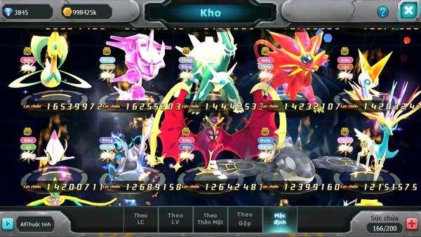MÃ : #TTS2929 - SV 289 - TOP 2-3 CHAM - DIANCIE - HOOH - PALKIA CỘNG HƯỞNG DYNAMAX RAY BC W DYNAMAX NHIỀU PET BC NGON