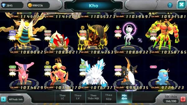 MÃ : #TTS2929 - SV 289 - TOP 2-3 CHAM - DIANCIE - HOOH - PALKIA CỘNG HƯỞNG DYNAMAX RAY BC W DYNAMAX NHIỀU PET BC NGON