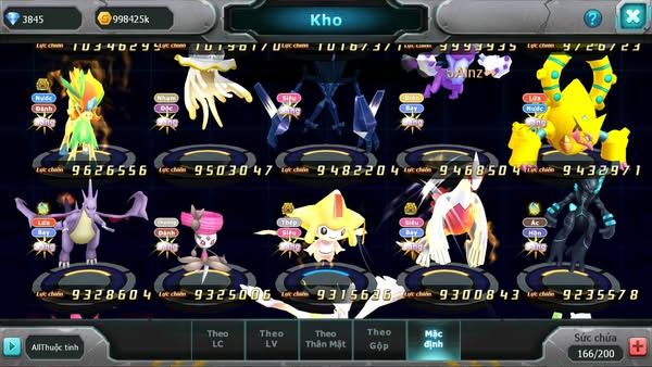 MÃ : #TTS2929 - SV 289 - TOP 2-3 CHAM - DIANCIE - HOOH - PALKIA CỘNG HƯỞNG DYNAMAX RAY BC W DYNAMAX NHIỀU PET BC NGON