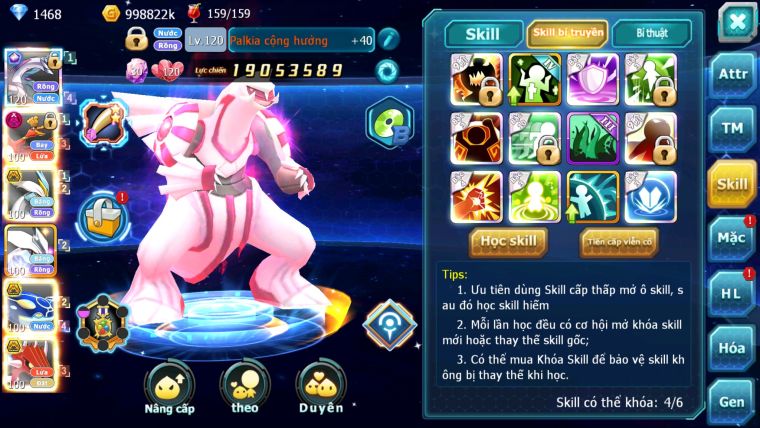 MÃ : #TTS2944 - SV1380 - TOP41 - V10 - PALKIA CỘNG HƯỞNG FULL SS CỰC CHẤT HOOH DYNAMAX UNVOA WB BC MEW GIÁP BC CẶP LATI BC HÀNG SIEUE HOT