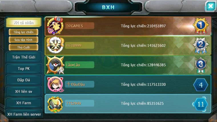 MÃ : #TTS2949 - SV 1304 - TOP 4 PK - V13 - HOOH CH DYNAMAX YVETAL CH DYNAMAX DIANCIE BC THẦN GIÓ BC RẮN BĂNG BC 3 TEAM NGON