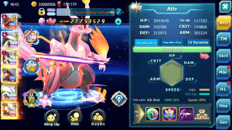 MÃ : #TTS2961 - SV 979 - TOP12 - HOOH CH DYNAMAX WHITE CH DYNAMAX BLACK DYNAMAX YVETAL BC NHIỀU PET BC NGON