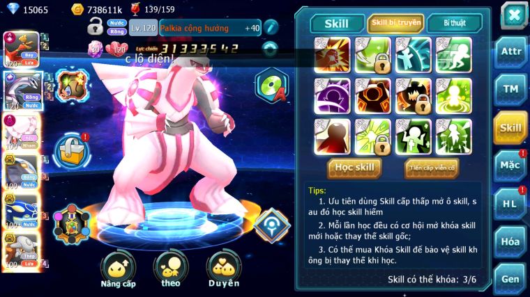 MÃ : #TTS2968 - SV 244 - TOP 20 - V12 - HOOH CH DYNAMAX PALKIA CH DIANCIE DYNAMAX 3 TEAM CỰC NGON CÓ CẶP CÁ