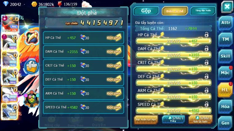 MÃ : #TTS2967 - SV 232 - TOP17 - V14 - HOOH CH DYNAMAX LC KHỦNG WHITE DYNAMAX BLACK BC CẶP CÁ BC UNVOA NHIỀU PET BÁ CHỦ HOT META