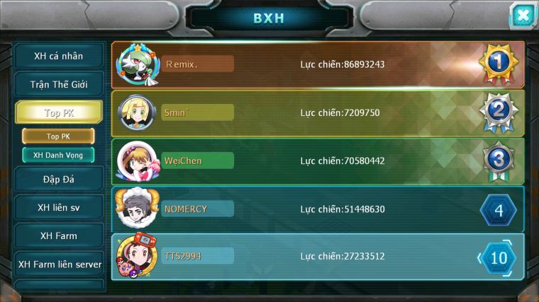 MÃ : #TTS2994 - SV 1610 - TOP 10PK - CẶP RỒNG BÁ CHỦ HOOH DYNAMAX YVETAL BC QVLD BC THẦN GIÓ BC FORM QUÁ ĐẸP CHO MÊ RỒNG