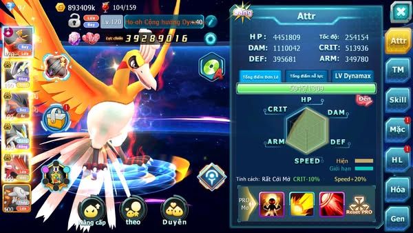 MÃ : #TTS3094 - SV 1439 - TOP9PK - V14 - HOOH CH DYNAMAX CHỈ SỐ CỰC BÁ ĐẠO MIRAIDON BC ĐC + 8 - YVETAL BC CẶP WB BC QUÁ NGON