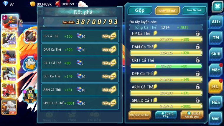 MÃ : #TTS3094 - SV 1439 - TOP9PK - V14 - HOOH CH DYNAMAX CHỈ SỐ CỰC BÁ ĐẠO MIRAIDON BC ĐC + 8 - YVETAL BC CẶP WB BC QUÁ NGON