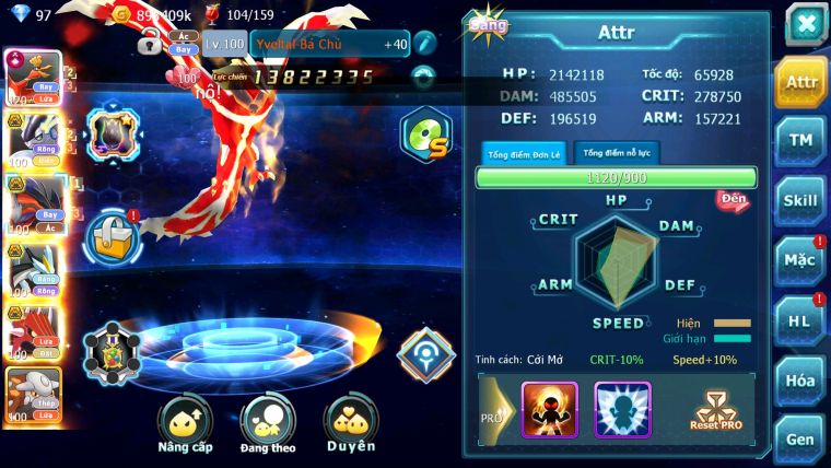 MÃ : #TTS3094 - SV 1439 - TOP9PK - V14 - HOOH CH DYNAMAX CHỈ SỐ CỰC BÁ ĐẠO MIRAIDON BC ĐC + 8 - YVETAL BC CẶP WB BC QUÁ NGON
