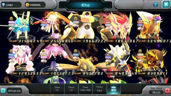MÃ : #TTS3106 - SV 1219 - V17 - TOP2PK CẶP CHÓ BÁ CHỦ METAL BC ĐC+ 8 - HOOH CH DYNAMAX SƯ TỬ CH PALKIA PR DIALGA QUÁ NGON