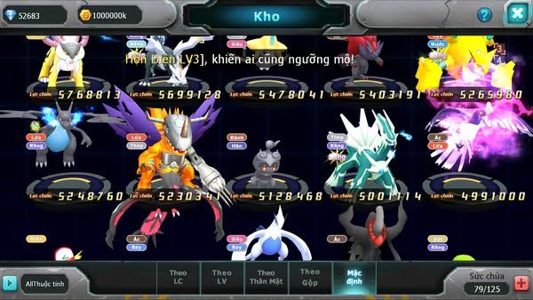 MÃ : #TTS3106 - SV 1219 - V17 - TOP2PK CẶP CHÓ BÁ CHỦ METAL BC ĐC+ 8 - HOOH CH DYNAMAX SƯ TỬ CH PALKIA PR DIALGA QUÁ NGON