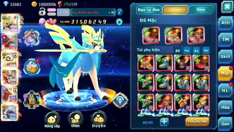 MÃ : #TTS3106 - SV 1219 - V17 - TOP2PK CẶP CHÓ BÁ CHỦ METAL BC ĐC+ 8 - HOOH CH DYNAMAX SƯ TỬ CH PALKIA PR DIALGA QUÁ NGON