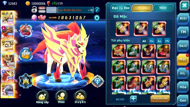 MÃ : #TTS3106 - SV 1219 - V17 - TOP2PK CẶP CHÓ BÁ CHỦ METAL BC ĐC+ 8 - HOOH CH DYNAMAX SƯ TỬ CH PALKIA PR DIALGA QUÁ NGON