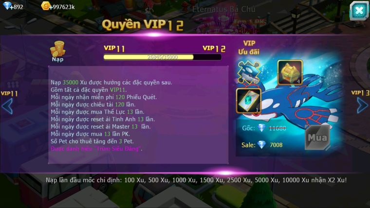 MÃ : #TTS3171 - SV 1548 - TOP36 - HOOH DYNAMAX YVETAL BC THẦN GIÓ BÁ CHỦ DRAK LU BÁ CHỦ RX BC