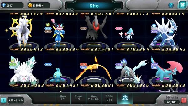 MÃ : #TTS3177 - SV 1545 - HOOH DYNAMAX MEW GIÁP BC QVLD BC CẶP LATI BC LUGIA BTAA BC DIANCIE
