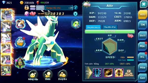 MÃ : #TTS3183 - SV 1652 - V12 - 660 SÁCH - DIALGA BÁ CHỦ CẶP LATI BC UNVOA ST CELEBI ARC BC
