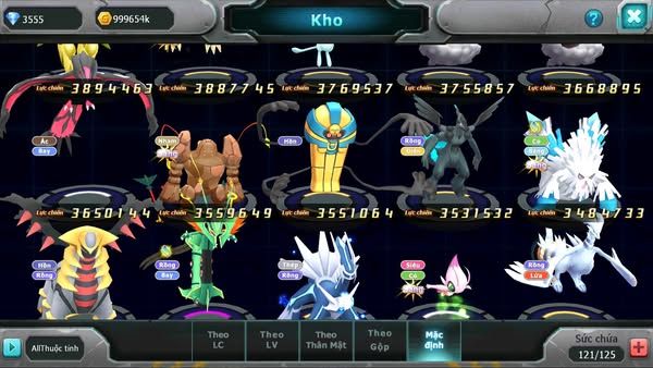 MÃ #TTS3211 - SV 987 - TOP39 - V12 - HOOH DYNAMAX WHITE DYNMAX UNVOA BLACK BC PALKIA BC QVLD BC CẶP LATI BC