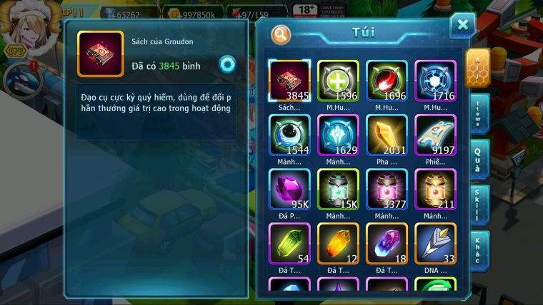 MÃ : #TTS3210 - SV 948 - TOP 2 - 3K8 SÁCH - 65K KC- CẶP WB CH DYNAMAX HOOH CH DYNAMAX YVETAL CH PALKIA CHỜ LÊN CH 3 TEAM FORM CỰC ĐẸP CHỈ SỐ CAO