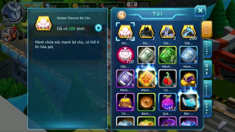 MÃ : #TTS3216 - SV 1744 - TOP 13 - ĐỦ LÊN DIANCIE BC GẦN DYNAMAX - RẮN BĂNG BC AE YÊU TEAM NHAM SẼ RẤT THÍCH KK