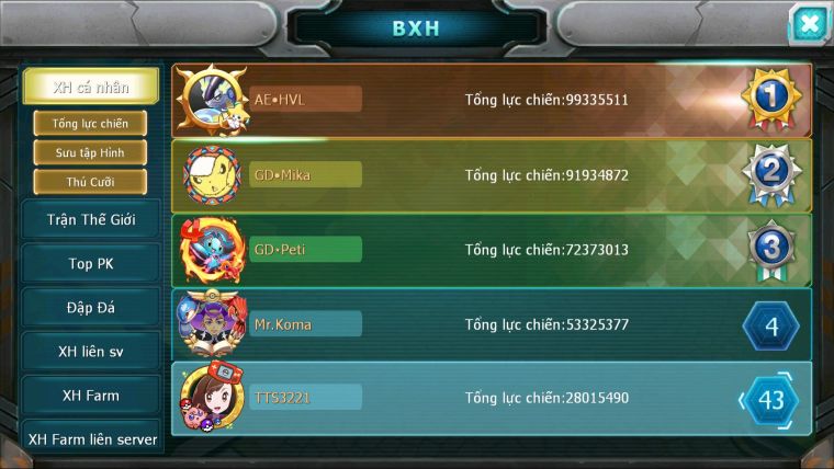 MÃ : #TTS3221 - SV 1599 - TOP40 - V12 - HOOH CH DYNAMAX UNVOA QVLD BC YVETAL THẦN GIÓ BC