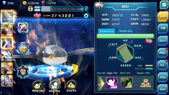 MÃ : #TTS3220 - SV 1641 - V8 - QVBC BÁ CHỦ ZEVIL CẶP LATI BÁ CHỦ UNVOA GROUDON PR DIALGA