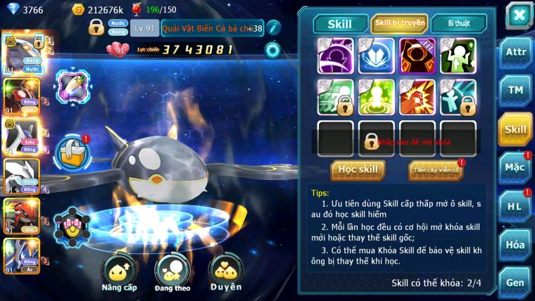 MÃ : #TTS3220 - SV 1641 - V8 - QVBC BÁ CHỦ ZEVIL CẶP LATI BÁ CHỦ UNVOA GROUDON PR DIALGA
