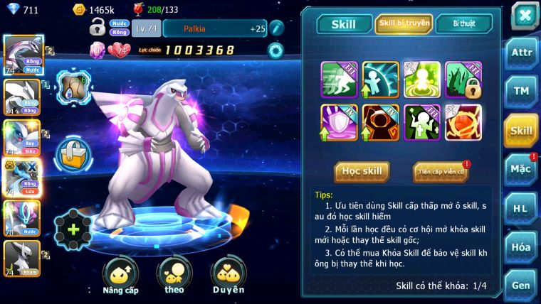 MÃ : #TTS3239 - SV 1696 - TOP33 - PALKIA UNVOA LUGIA CẶP LATI RAIKOU ARC NHAM