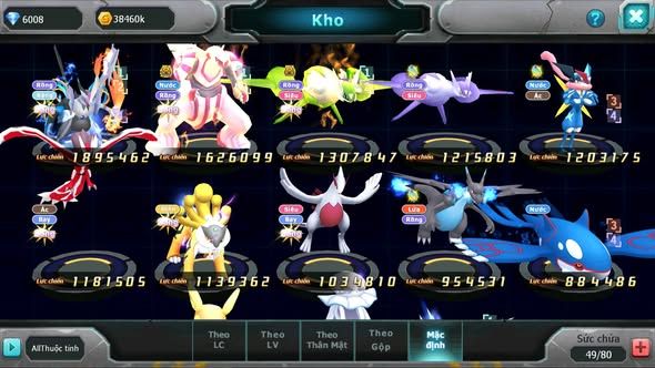 MÃ : #TTS3238 - SV 1564 - V10 - UNVOA PALKIA BÁ CHỦ LATI BC LATI RAIKOU YVETAL LUGIA