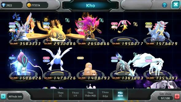 MÃ : #TTS3236 - SV 1706 - TOP6 - UNVOA KYOGRE BÁ CHỦ BTAA BC MES AMDLO LUGIA