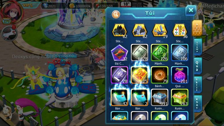 MÃ : #TTS3248 - SV 1071 - TOP48 - V5 - HOOH DYNAMAX FULL SS - GROUDON QVLD BC - CẶP CÁ BC UNVOA RẮN BẮNG 3 TEAM NGON