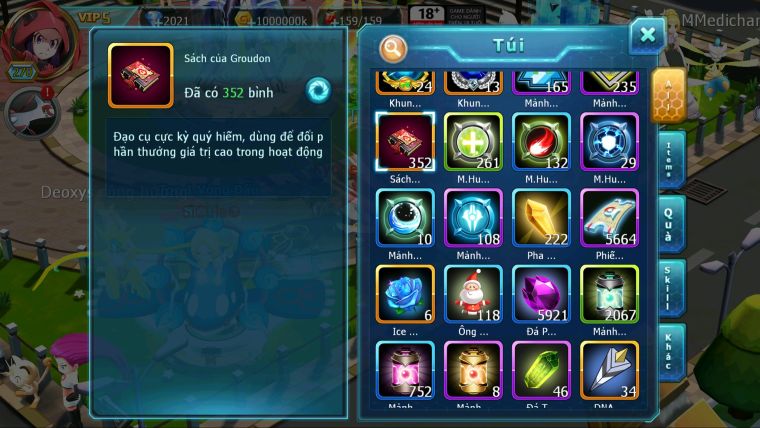 MÃ : #TTS3248 - SV 1071 - TOP48 - V5 - HOOH DYNAMAX FULL SS - GROUDON QVLD BC - CẶP CÁ BC UNVOA RẮN BẮNG 3 TEAM NGON