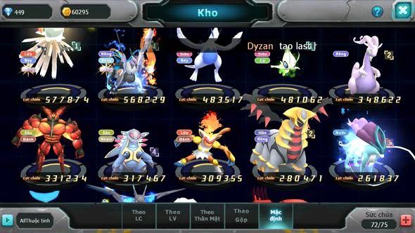 MÃ : #TTS3281 - SV1731 - HOOH UNVOA LUGIA CELEBI GOODRA