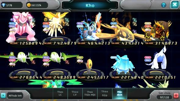 MÃ : #TTS3286 - SV 1592 - V9 - PALKIA CỘNG HƯỞNG FULL SS HOOH BC UNVOA KYOGRE BC QVLD CẶP LATI