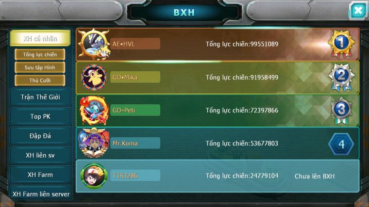 MÃ : #TTS3286 - SV 1592 - V9 - PALKIA CỘNG HƯỞNG FULL SS HOOH BC UNVOA KYOGRE BC QVLD CẶP LATI