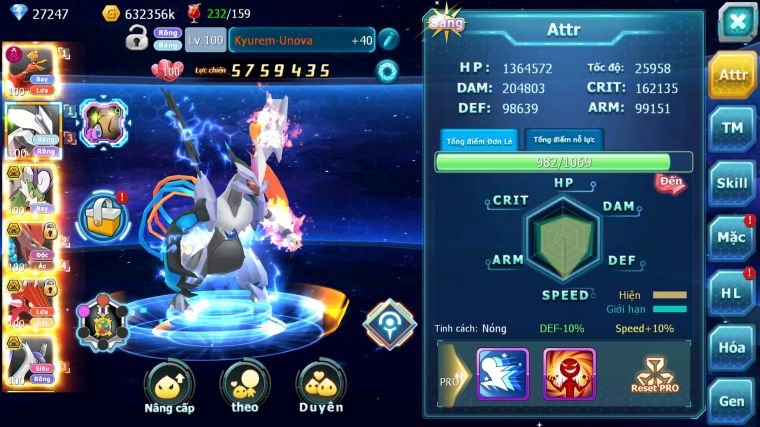 MÃ : #TTS3329 - SV 1576 - TOP29 - V11 - 27K KC  - HOOH DYNAMAX UNVOA THẦN GIÓ BC BTAA BC CẶP LATI BC QVLD BC