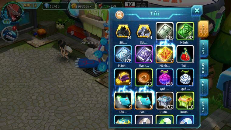 MÃ : #TTS3328 - SV 1304 - TOP 12 - 900 SÁCH HOOH CH DYNAMAX YVETAL CỘNG HƯỞNG - DIANCIE BÁ CHỦ THẦN GIÓ BC RẮN BĂNG BC SAKATAKA BÁ CHỦ BTAA BC