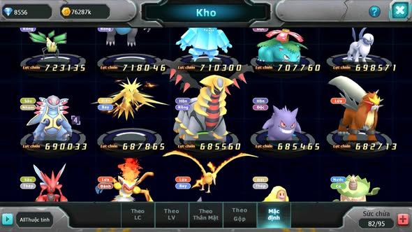 MÃ : #TTS3330 - SV 1698 - TOP15 - V6 - DRAK HOOH LUGIA BÁ CHỦ ZEVIL UNVOA WB CẶP LATI YVETAL KUYREM